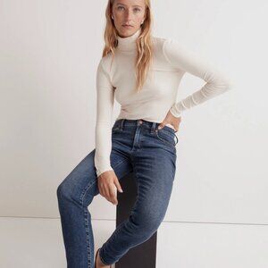 Madewell Petite Mid-Rise Perfect Vintage Jeans (Size 29P), Dark Blue